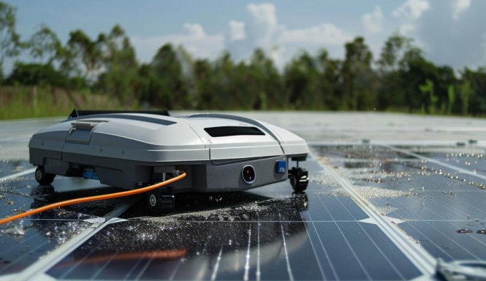 Photovoltaic robots: The future of solar power (wireless charging)