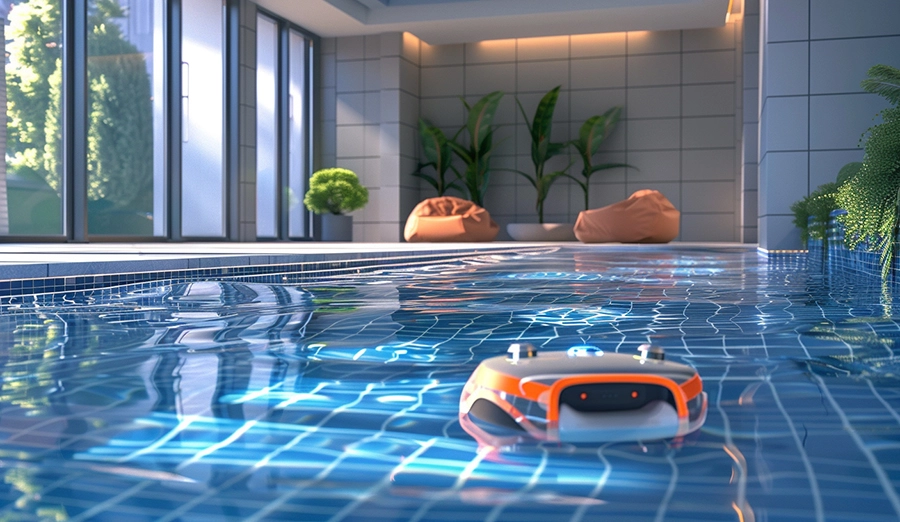 Garden cleaning robot - Pool cleaning robot (wireless charging)