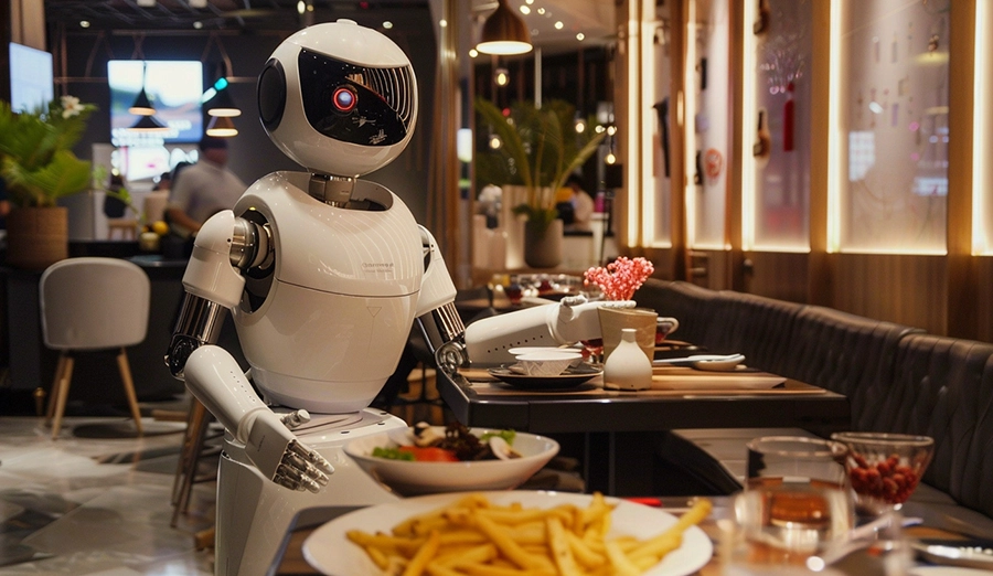 Catering robot wireless charging technology leads the new trend of intelligent service