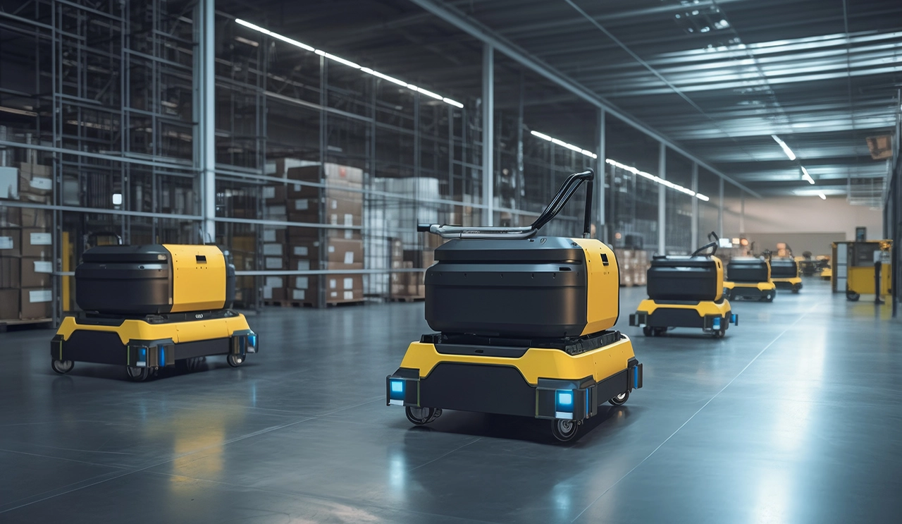 Let's do the big math! Wireless charging AGVs save money, space and are more flexible